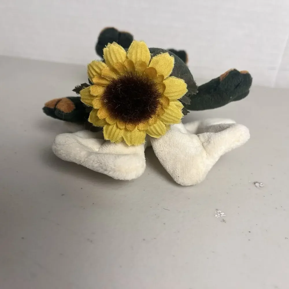 Boyds Bears Lilly R Ribbit Frog Sunflower Angel Wings Ornament 5in Vintage Plush